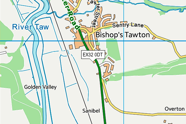 EX32 0DT map - OS VectorMap District (Ordnance Survey) EX32 0DT map - OS VectorMap District (Ordnance Survey)