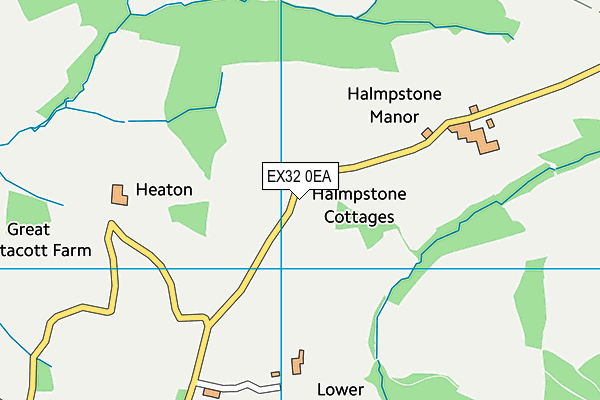 EX32 0EA map - OS VectorMap District (Ordnance Survey) EX32 0EA map - OS VectorMap District (Ordnance Survey)