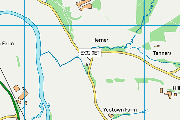 EX32 0ET map - OS VectorMap District (Ordnance Survey) EX32 0ET map - OS VectorMap District (Ordnance Survey)