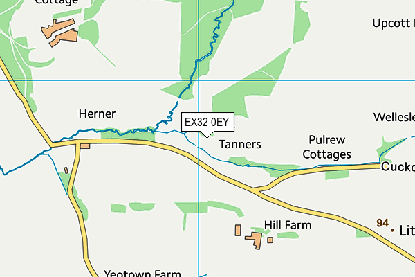 EX32 0EY map - OS VectorMap District (Ordnance Survey) EX32 0EY map - OS VectorMap District (Ordnance Survey)