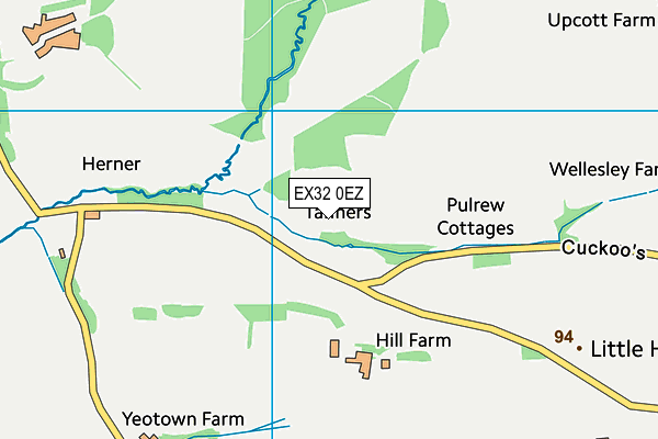 EX32 0EZ map - OS VectorMap District (Ordnance Survey) EX32 0EZ map - OS VectorMap District (Ordnance Survey)