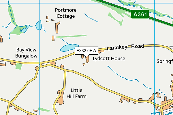 EX32 0HW map - OS VectorMap District (Ordnance Survey) EX32 0HW map - OS VectorMap District (Ordnance Survey)