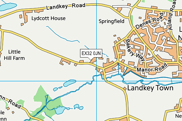 EX32 0JN map - OS VectorMap District (Ordnance Survey) EX32 0JN map - OS VectorMap District (Ordnance Survey)