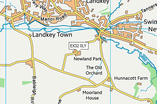 EX32 0LY map - OS VectorMap District (Ordnance Survey) EX32 0LY map - OS VectorMap District (Ordnance Survey)