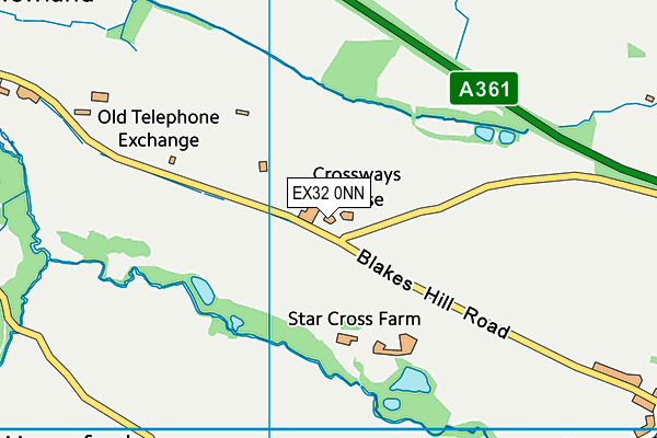 EX32 0NN map - OS VectorMap District (Ordnance Survey) EX32 0NN map - OS VectorMap District (Ordnance Survey)