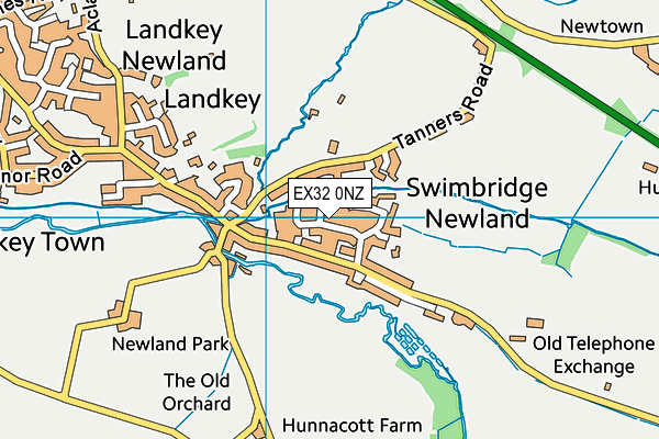 EX32 0NZ map - OS VectorMap District (Ordnance Survey) EX32 0NZ map - OS VectorMap District (Ordnance Survey)
