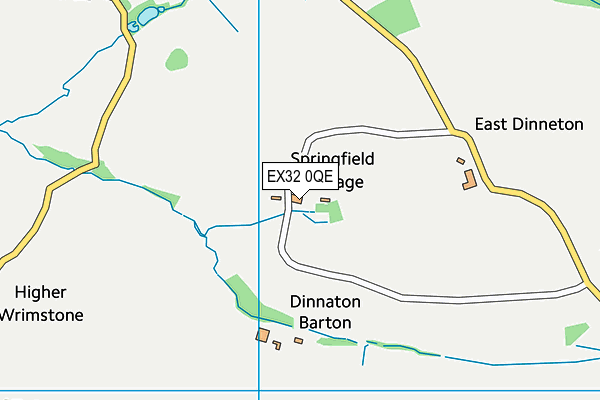 EX32 0QE map - OS VectorMap District (Ordnance Survey) EX32 0QE map - OS VectorMap District (Ordnance Survey)