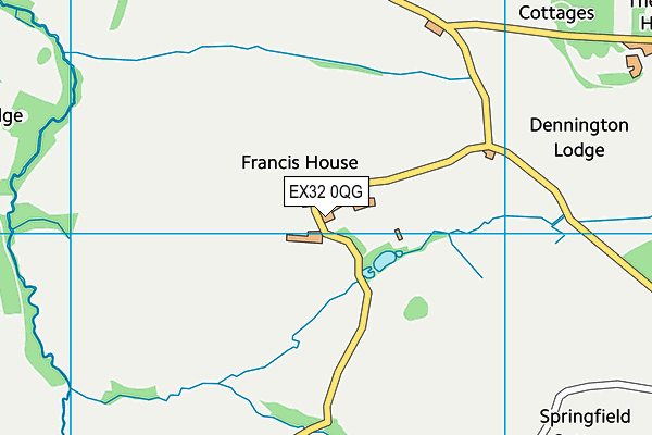 EX32 0QG map - OS VectorMap District (Ordnance Survey) EX32 0QG map - OS VectorMap District (Ordnance Survey)