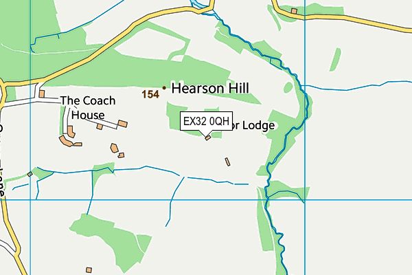 EX32 0QH map - OS VectorMap District (Ordnance Survey) EX32 0QH map - OS VectorMap District (Ordnance Survey)