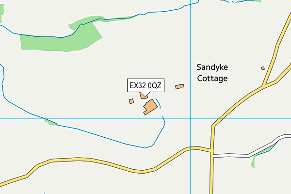 EX32 0QZ map - OS VectorMap District (Ordnance Survey) EX32 0QZ map - OS VectorMap District (Ordnance Survey)