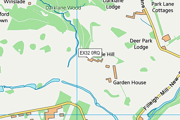 EX32 0RQ map - OS VectorMap District (Ordnance Survey) EX32 0RQ map - OS VectorMap District (Ordnance Survey)