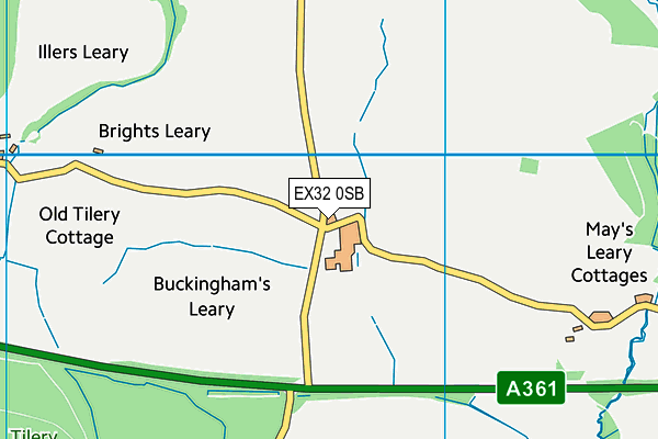 EX32 0SB map - OS VectorMap District (Ordnance Survey) EX32 0SB map - OS VectorMap District (Ordnance Survey)