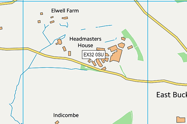 EX32 0SU map - OS VectorMap District (Ordnance Survey) EX32 0SU map - OS VectorMap District (Ordnance Survey)