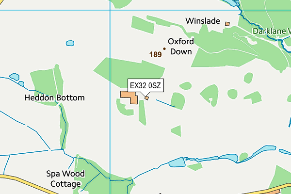 EX32 0SZ map - OS VectorMap District (Ordnance Survey) EX32 0SZ map - OS VectorMap District (Ordnance Survey)