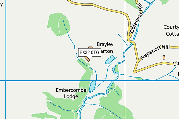 EX32 0TG map - OS VectorMap District (Ordnance Survey) EX32 0TG map - OS VectorMap District (Ordnance Survey)