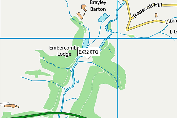 EX32 0TQ map - OS VectorMap District (Ordnance Survey) EX32 0TQ map - OS VectorMap District (Ordnance Survey)