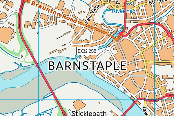 EX32 2SB map - OS VectorMap District (Ordnance Survey) EX32 2SB map - OS VectorMap District (Ordnance Survey)