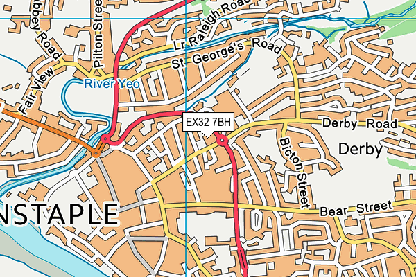 EX32 7BH map - OS VectorMap District (Ordnance Survey) EX32 7BH map - OS VectorMap District (Ordnance Survey)