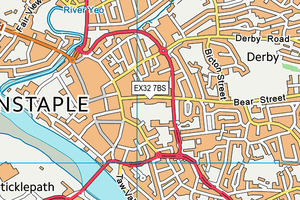 EX32 7BS map - OS VectorMap District (Ordnance Survey) EX32 7BS map - OS VectorMap District (Ordnance Survey)