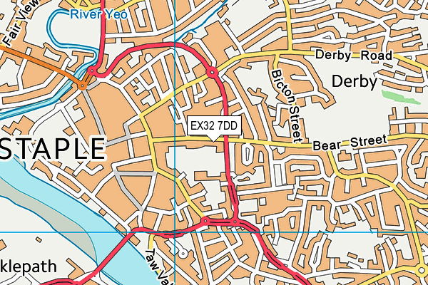 EX32 7DD map - OS VectorMap District (Ordnance Survey) EX32 7DD map - OS VectorMap District (Ordnance Survey)