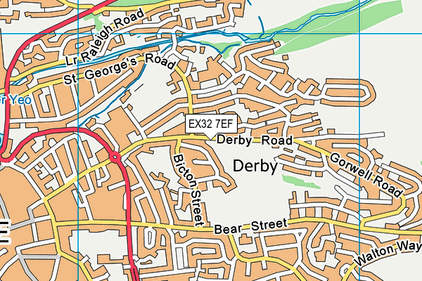 EX32 7EF map - OS VectorMap District (Ordnance Survey) EX32 7EF map - OS VectorMap District (Ordnance Survey)