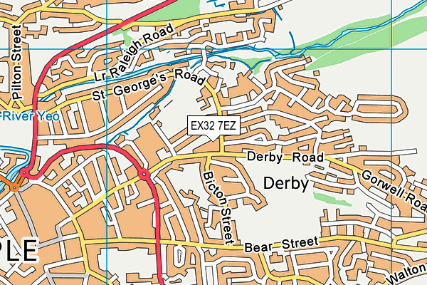 EX32 7EZ map - OS VectorMap District (Ordnance Survey) EX32 7EZ map - OS VectorMap District (Ordnance Survey)