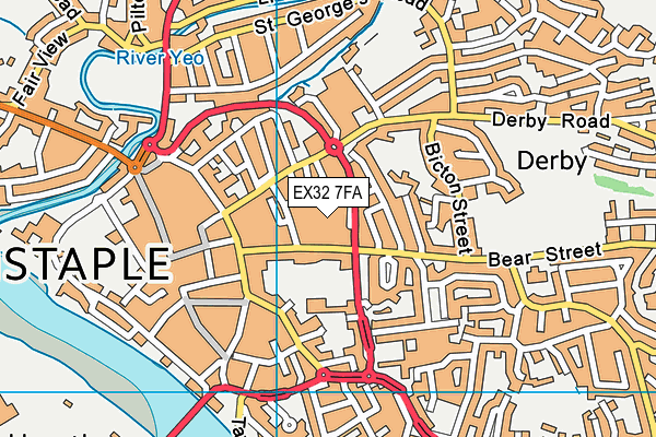 EX32 7FA map - OS VectorMap District (Ordnance Survey) EX32 7FA map - OS VectorMap District (Ordnance Survey)