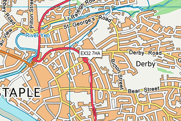 EX32 7HA map - OS VectorMap District (Ordnance Survey) EX32 7HA map - OS VectorMap District (Ordnance Survey)