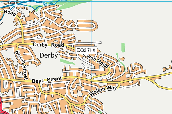 EX32 7HX map - OS VectorMap District (Ordnance Survey) EX32 7HX map - OS VectorMap District (Ordnance Survey)