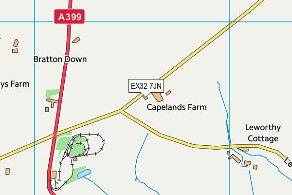 EX32 7JN map - OS VectorMap District (Ordnance Survey) EX32 7JN map - OS VectorMap District (Ordnance Survey)