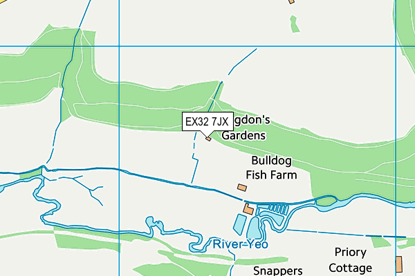 EX32 7JX map - OS VectorMap District (Ordnance Survey) EX32 7JX map - OS VectorMap District (Ordnance Survey)