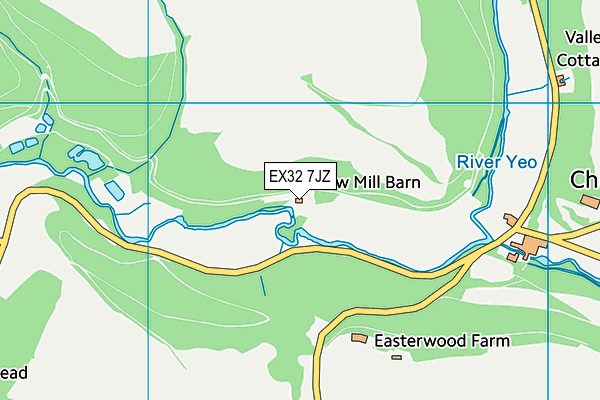 EX32 7JZ map - OS VectorMap District (Ordnance Survey) EX32 7JZ map - OS VectorMap District (Ordnance Survey)
