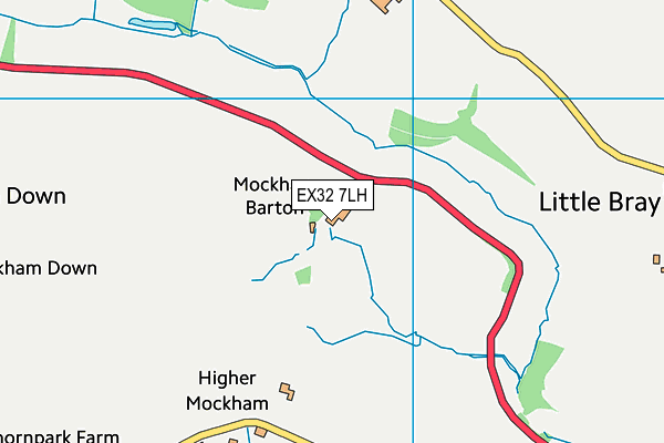 EX32 7LH map - OS VectorMap District (Ordnance Survey) EX32 7LH map - OS VectorMap District (Ordnance Survey)