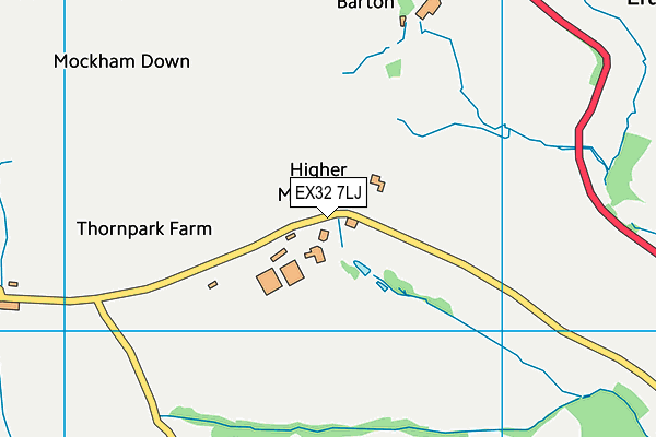 EX32 7LJ map - OS VectorMap District (Ordnance Survey) EX32 7LJ map - OS VectorMap District (Ordnance Survey)
