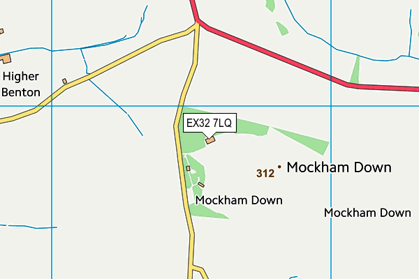EX32 7LQ map - OS VectorMap District (Ordnance Survey) EX32 7LQ map - OS VectorMap District (Ordnance Survey)