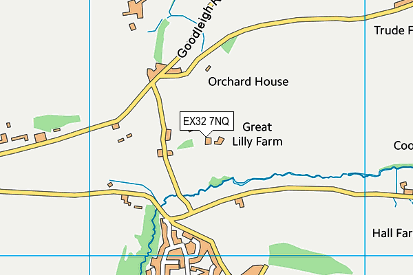 EX32 7NQ map - OS VectorMap District (Ordnance Survey) EX32 7NQ map - OS VectorMap District (Ordnance Survey)