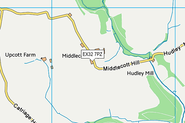 EX32 7PZ map - OS VectorMap District (Ordnance Survey) EX32 7PZ map - OS VectorMap District (Ordnance Survey)
