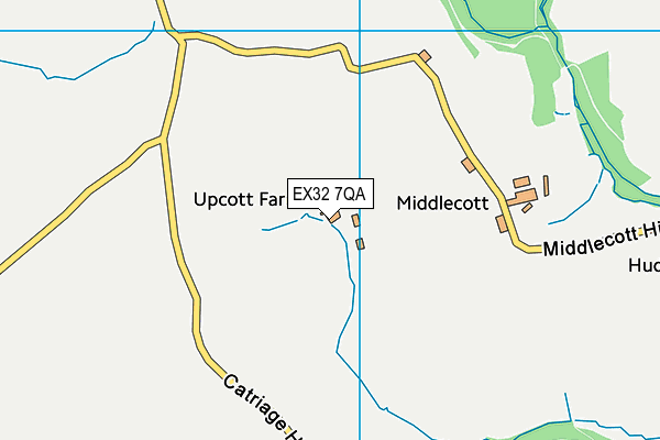 EX32 7QA map - OS VectorMap District (Ordnance Survey) EX32 7QA map - OS VectorMap District (Ordnance Survey)