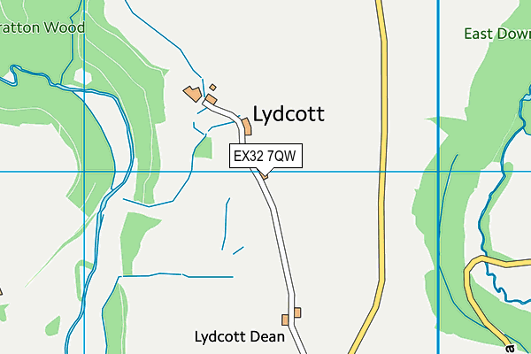 EX32 7QW map - OS VectorMap District (Ordnance Survey) EX32 7QW map - OS VectorMap District (Ordnance Survey)
