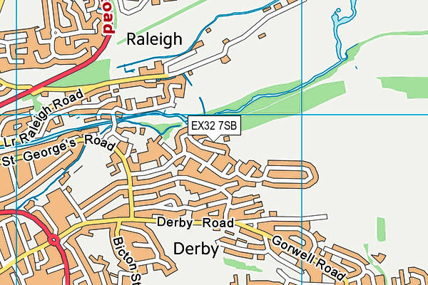EX32 7SB map - OS VectorMap District (Ordnance Survey) EX32 7SB map - OS VectorMap District (Ordnance Survey)