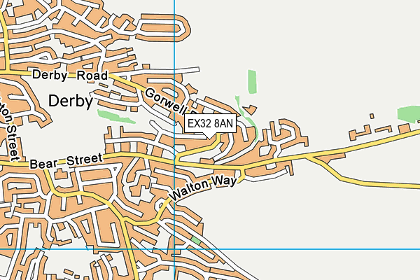EX32 8AN map - OS VectorMap District (Ordnance Survey) EX32 8AN map - OS VectorMap District (Ordnance Survey)