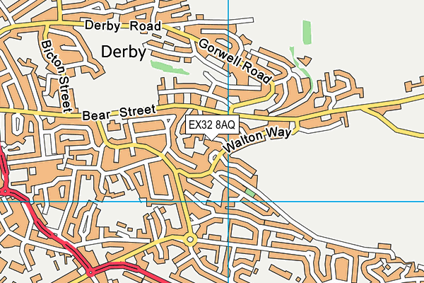 EX32 8AQ map - OS VectorMap District (Ordnance Survey) EX32 8AQ map - OS VectorMap District (Ordnance Survey)
