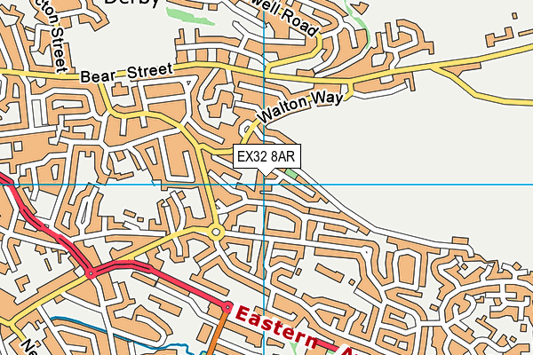 EX32 8AR map - OS VectorMap District (Ordnance Survey) EX32 8AR map - OS VectorMap District (Ordnance Survey)