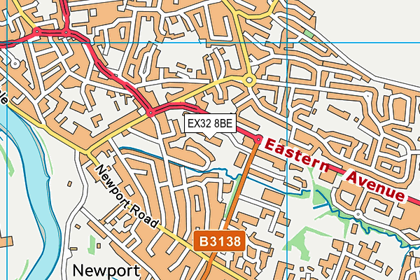 EX32 8BE map - OS VectorMap District (Ordnance Survey) EX32 8BE map - OS VectorMap District (Ordnance Survey)