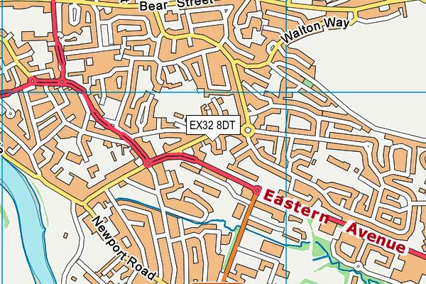 EX32 8DT map - OS VectorMap District (Ordnance Survey) EX32 8DT map - OS VectorMap District (Ordnance Survey)