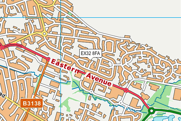 EX32 8FA map - OS VectorMap District (Ordnance Survey) EX32 8FA map - OS VectorMap District (Ordnance Survey)