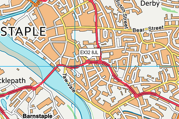 EX32 8JL map - OS VectorMap District (Ordnance Survey) EX32 8JL map - OS VectorMap District (Ordnance Survey)