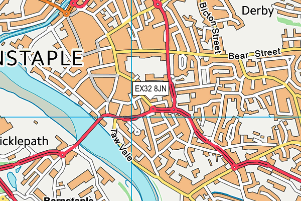 EX32 8JN map - OS VectorMap District (Ordnance Survey) EX32 8JN map - OS VectorMap District (Ordnance Survey)