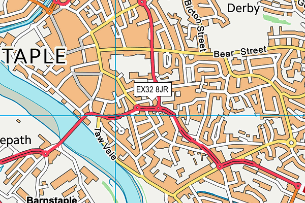 EX32 8JR map - OS VectorMap District (Ordnance Survey) EX32 8JR map - OS VectorMap District (Ordnance Survey)