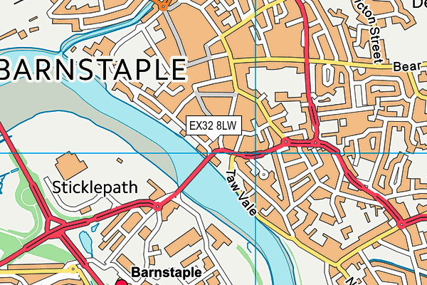 EX32 8LW map - OS VectorMap District (Ordnance Survey) EX32 8LW map - OS VectorMap District (Ordnance Survey)